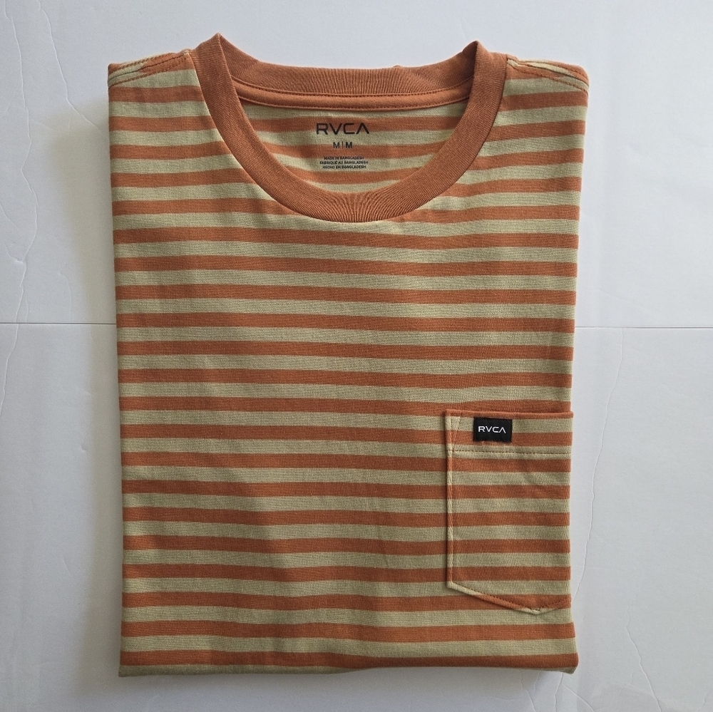 RVCA Rush And Tan Striped Tee - Picture 3 of 6